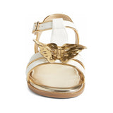 Miss Butterfly Sandal in White & Gold - Kids from Yosi Samra