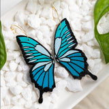 Blue Fantasy Butterfly Hoops from LE CHIC MIAMI