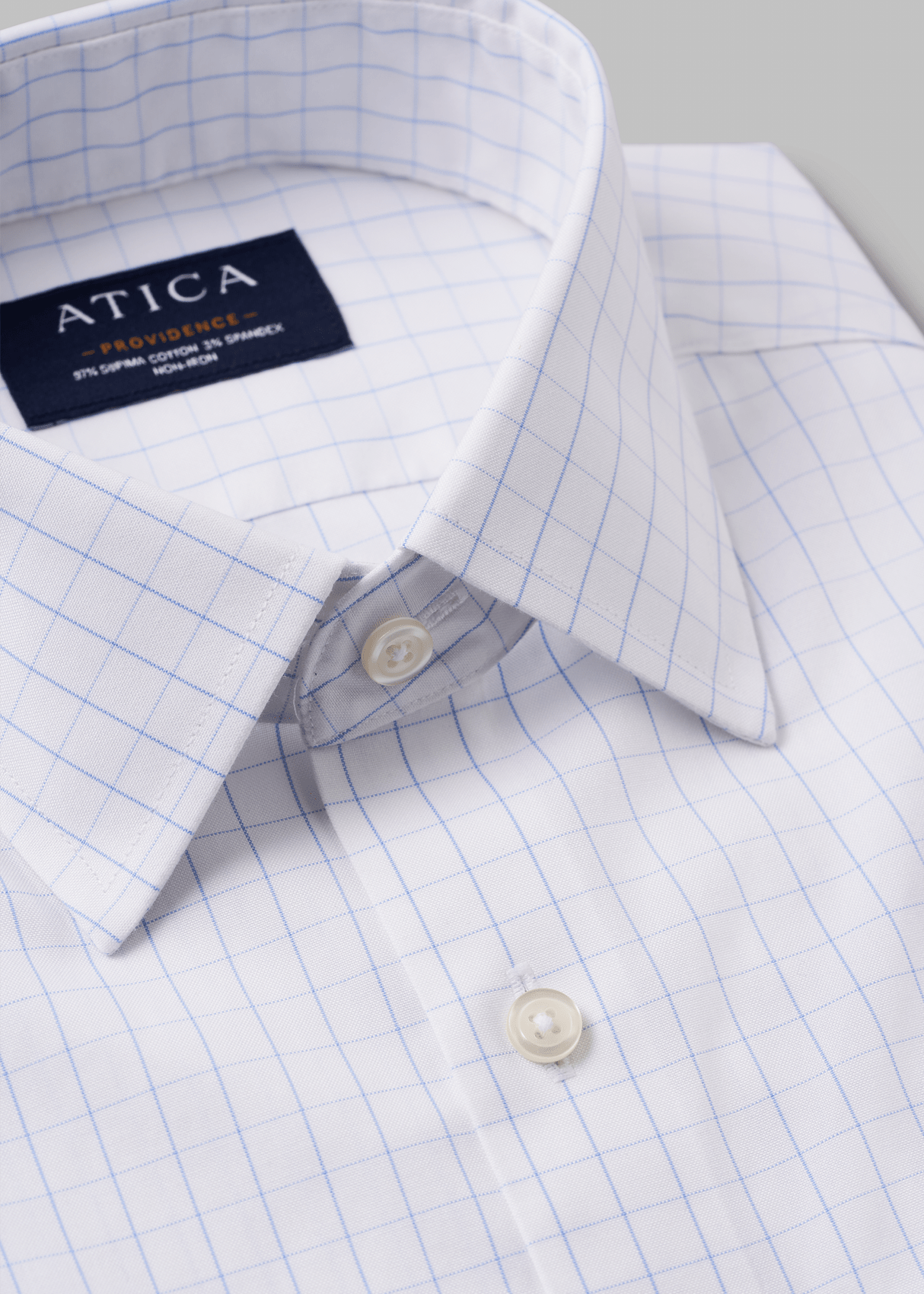 Providence Light Blue Windowpane Shirt from Atica Man