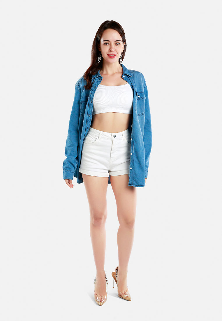 Button Down Ombre Denim Shirt from London Rag International