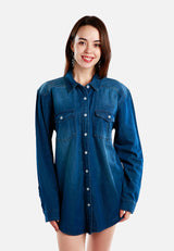 Button Down Ombre Denim Shirt from London Rag International