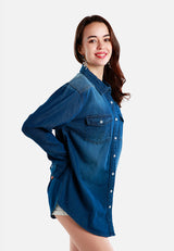 Button Down Ombre Denim Shirt from London Rag International