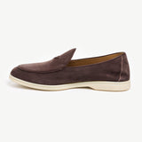 Men's Chocolate Suede Viaggio Loafer From Del Toro Shoes