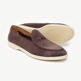 Men's Chocolate Suede Viaggio Loafer From Del Toro Shoes