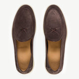 Men's Chocolate Suede Viaggio Loafer From Del Toro Shoes