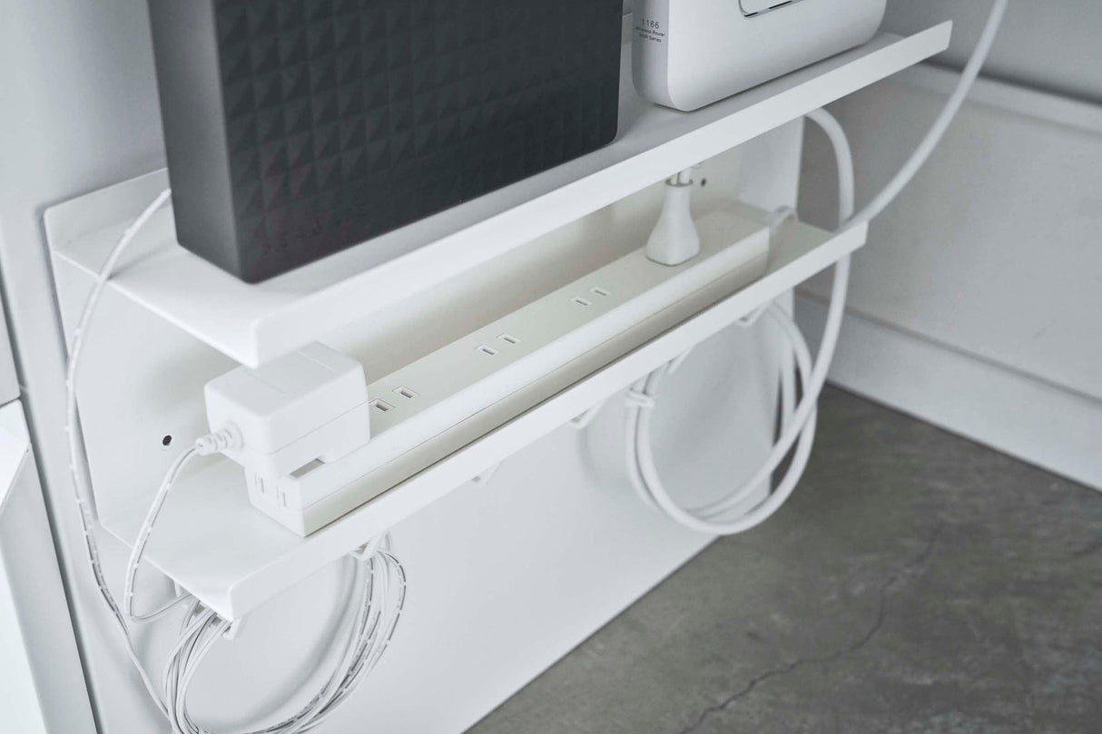 Wall-Mount Cable & Router Storage Rack - Steel from Yamazaki Home