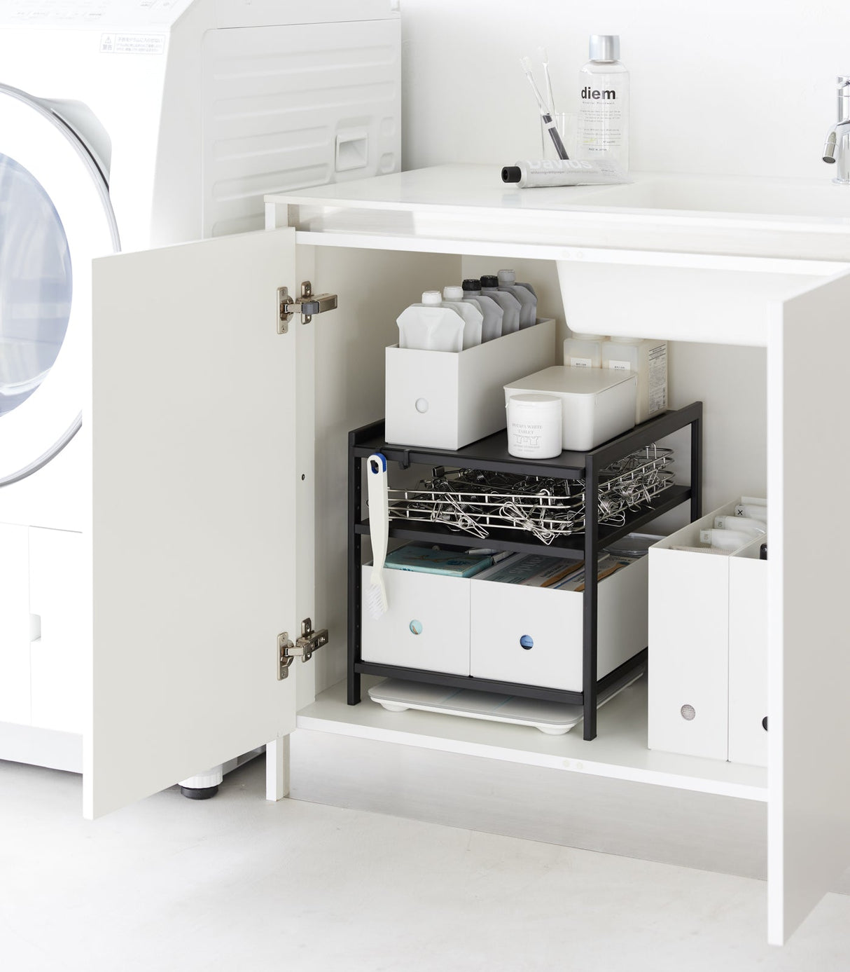 Three-Tier Cabinet Storage Rack (14" H)  - Steel from Yamazaki Home