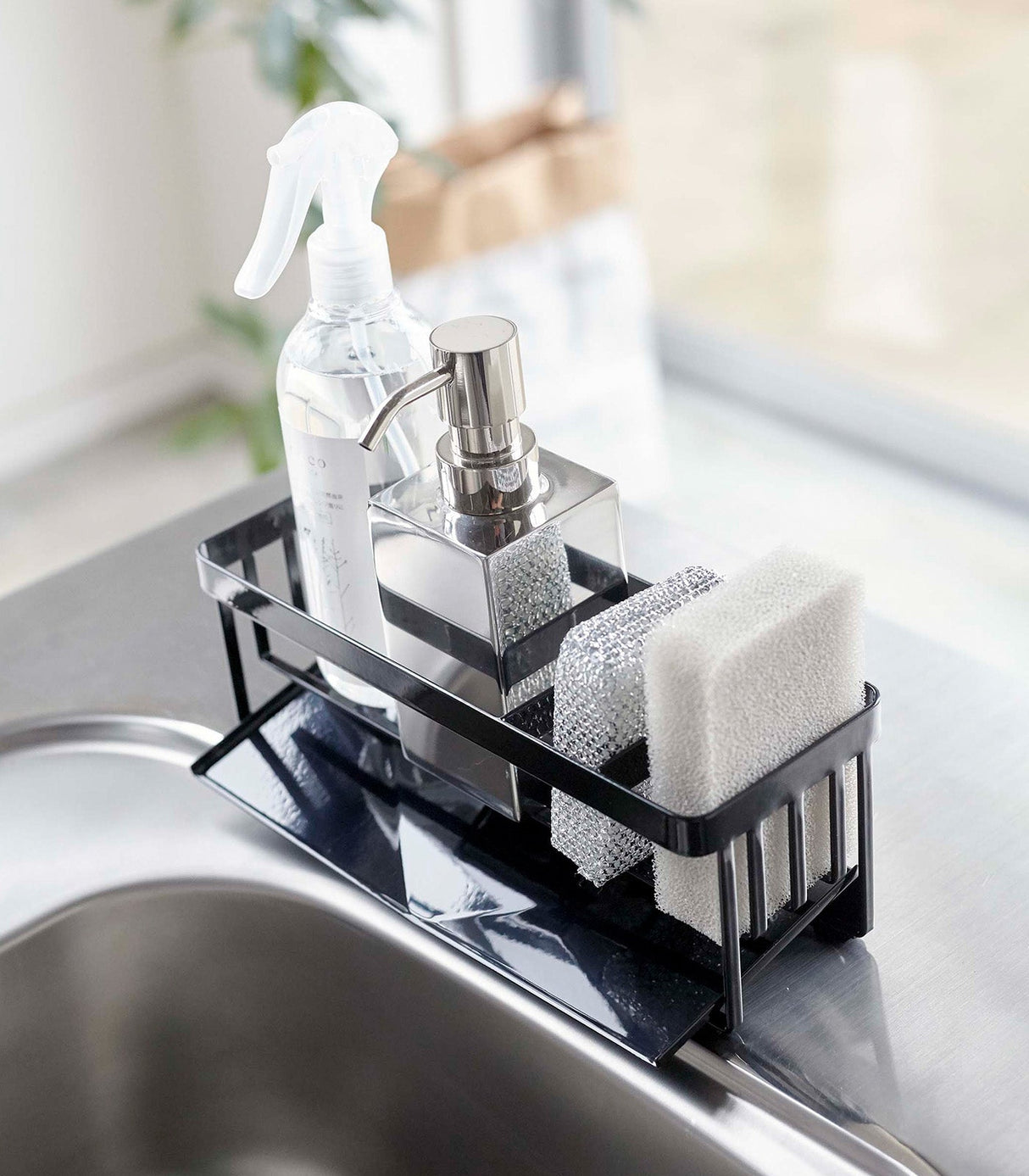 Sponge & Bottle Holder - Steel from Yamazaki Home