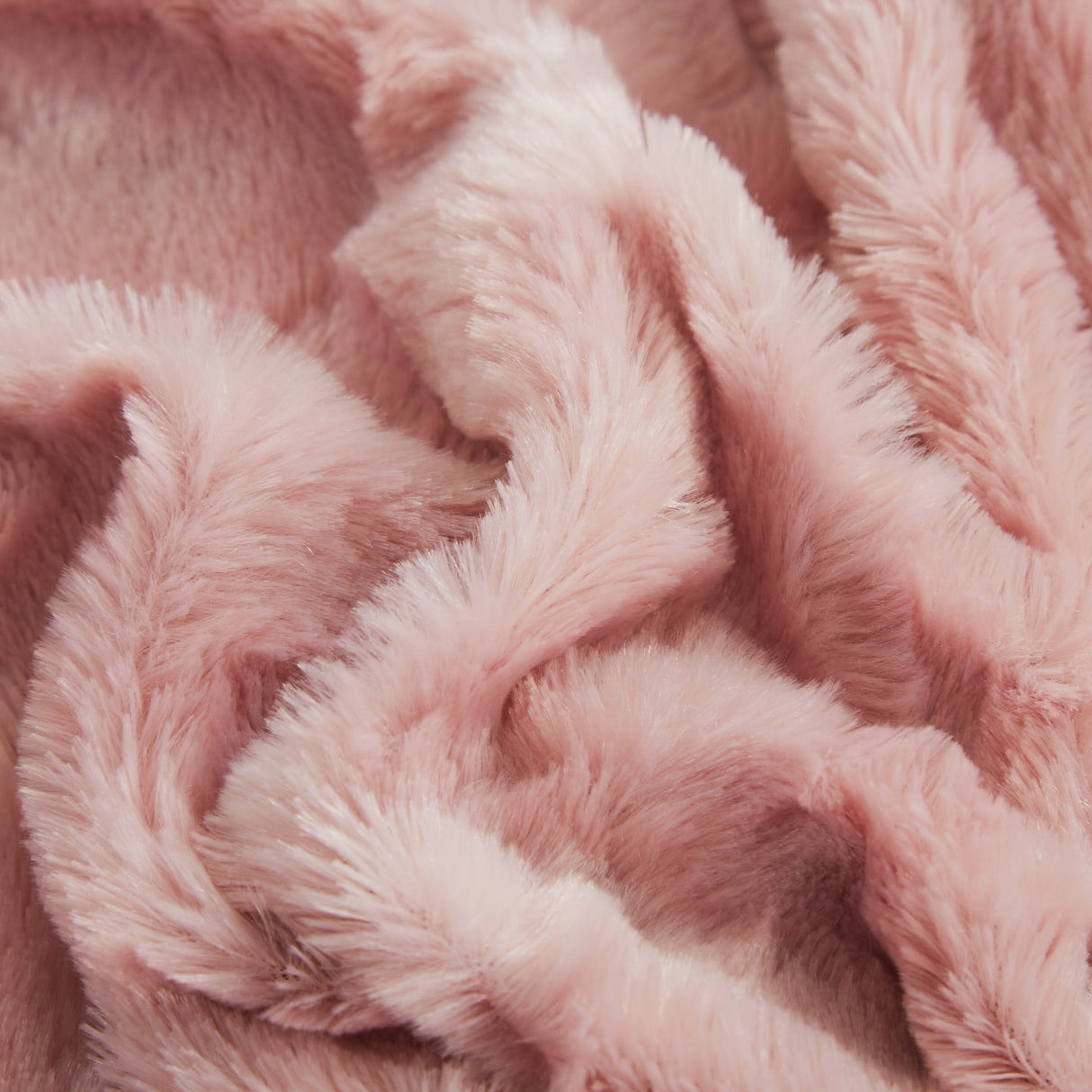 Tache Faux Fur Dusty Rose Gold Pink Throw Blanket (#7) from Tache Home Fashion