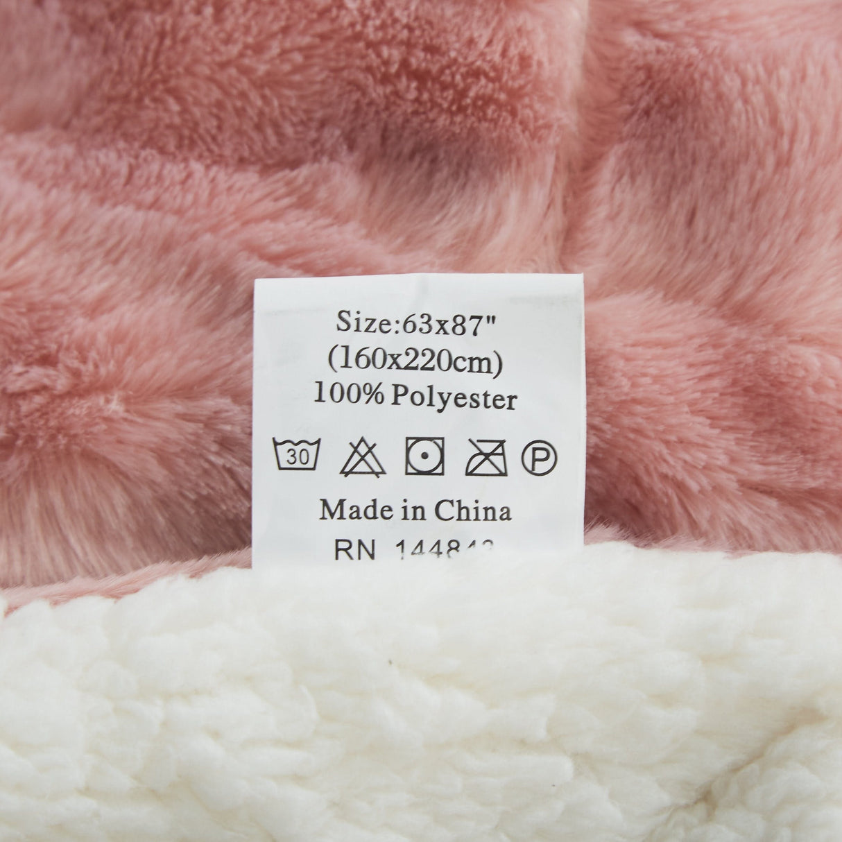 Tache Faux Fur Dusty Rose Gold Pink Throw Blanket (#7) from Tache Home Fashion
