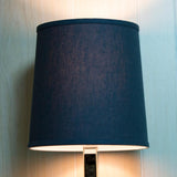 Drum Lamp Shade Textured Slate Navy Blue 12"W x 12"H From LampsUSA