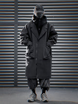 J36 Black Urban Trench Coat with Hoodie from Niepce Inc