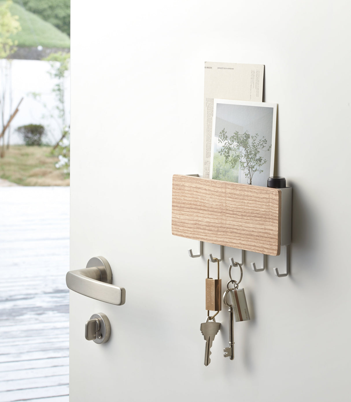 Magnetic Key Rack - Steel + Wood from Yamazaki Home
