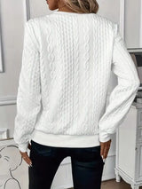 Texture Half Zip Long Sleeve Sweatshirt from Enfance-Heureuse