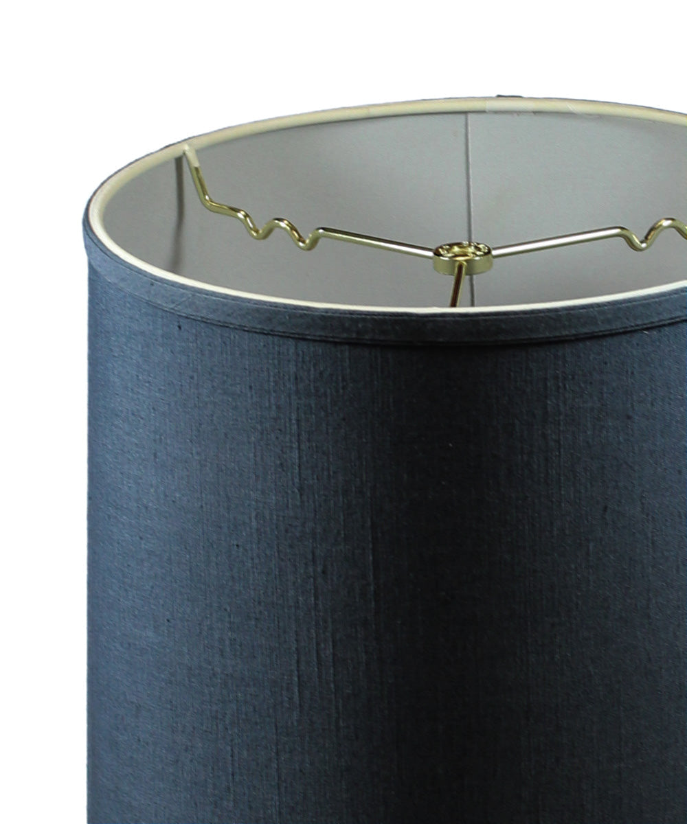 Drum Lamp Shade Textured Slate Navy Blue 12"W x 12"H From LampsUSA