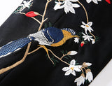 Flowers and Birds Embroidery Joggers  From Niepce Inc