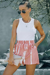 Murphy Tie Dye Drawstring Casual Shorts From Threaded Pear