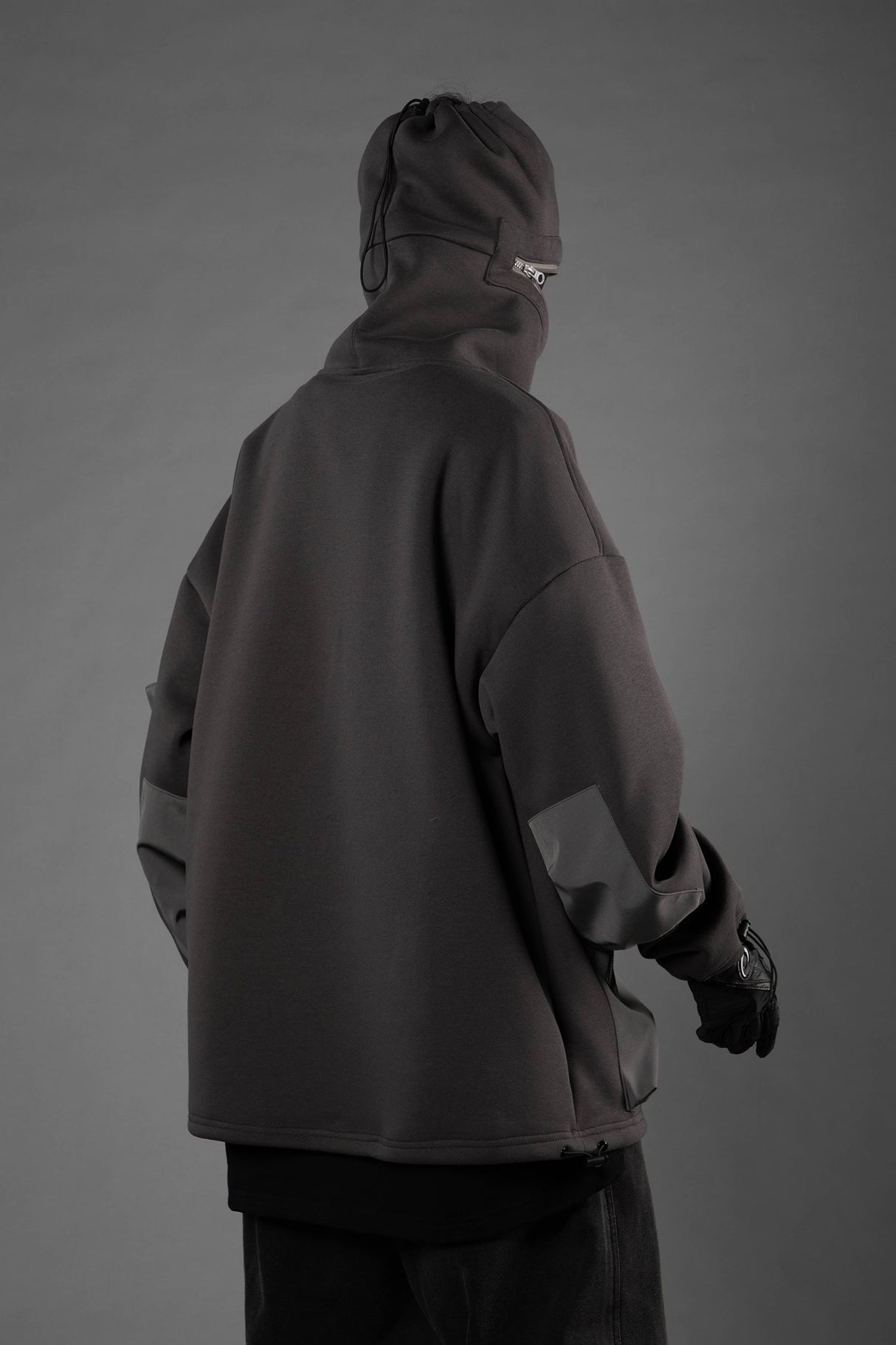 H33 Grey Utility Transformer Hoodie From Niepce Inc