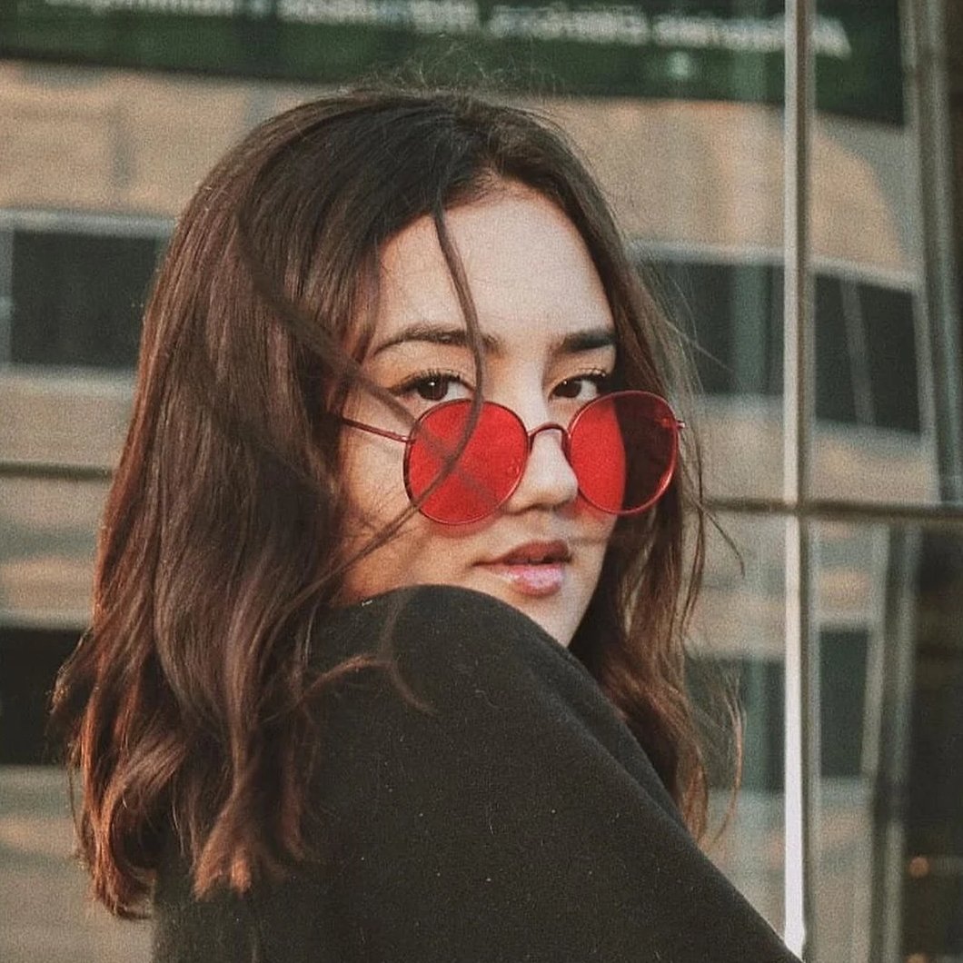 Retro Fashion Round Color Tone Colors Flat Lens Sunglasses C437 from zeroUV