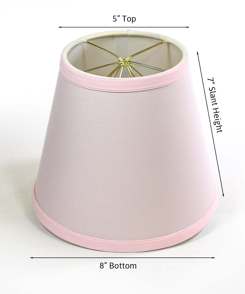 Empire Linen 8"W x 7"H Edison Clip On Lamp Shade Pale Dogwood Pink from LampsUSA