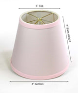 Empire Linen 8"W x 7"H Edison Clip On Lamp Shade Pale Dogwood Pink from LampsUSA