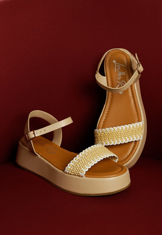 Anglong Raffia Flatform Sandals from My Pampered Life Seattle