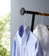 Leaning Clothes Hanger (64" H)  - Steel + Wood from Yamazaki Home