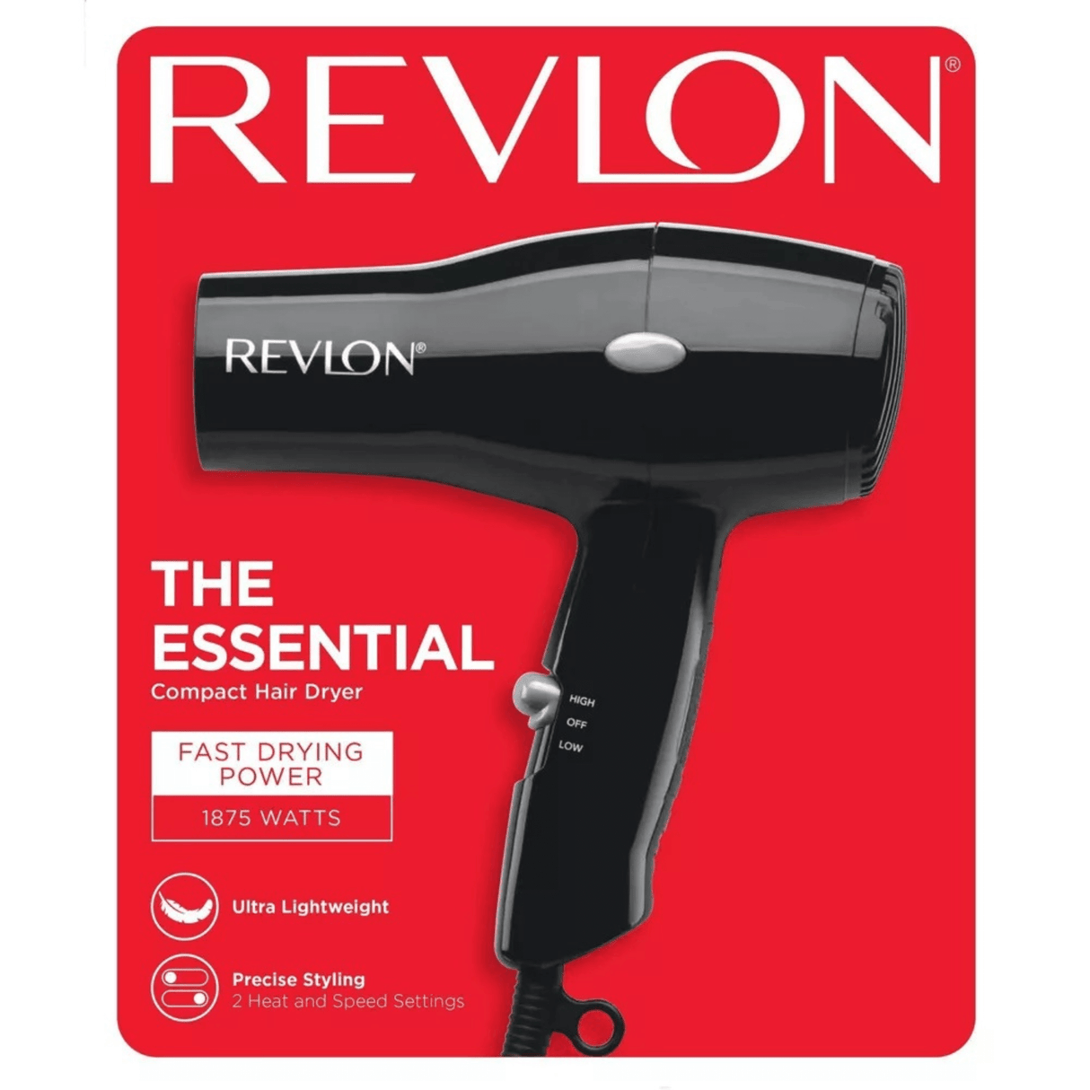 Revlon 1875W Compact Lightweight Travel Hair Dryer and Styler from Jupiter Gear Home