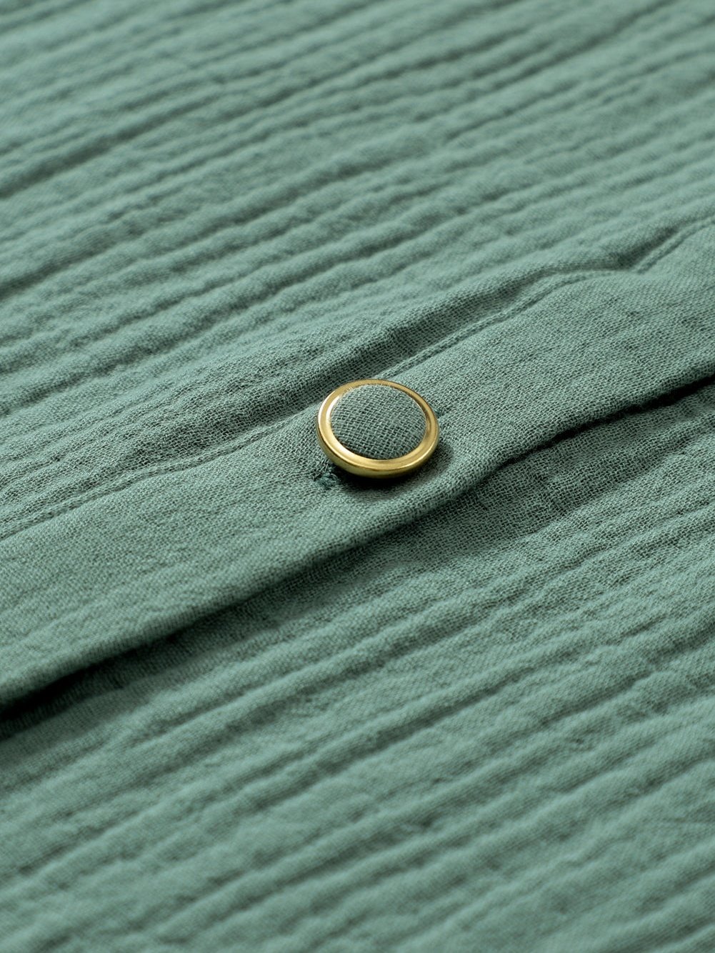 Beaded Button Solid Color Lantern Long Sleeve Coat from MsDressly