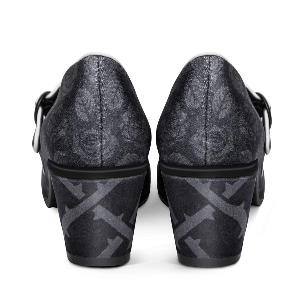 Chocolaticas® Mid Heels Black Tudor Women's Mary Jane Pump From Hot Chocolate Design