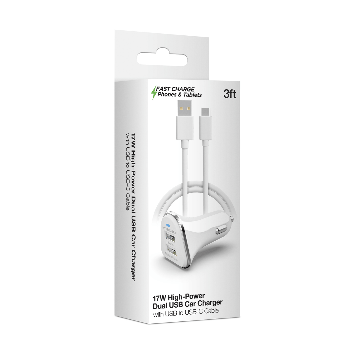 HyperGear Hi-Power Dual USB 3.4A Car Charger for iPhone 15 Androids Tablets Earbuds from Jupiter Gear Home and Cameras