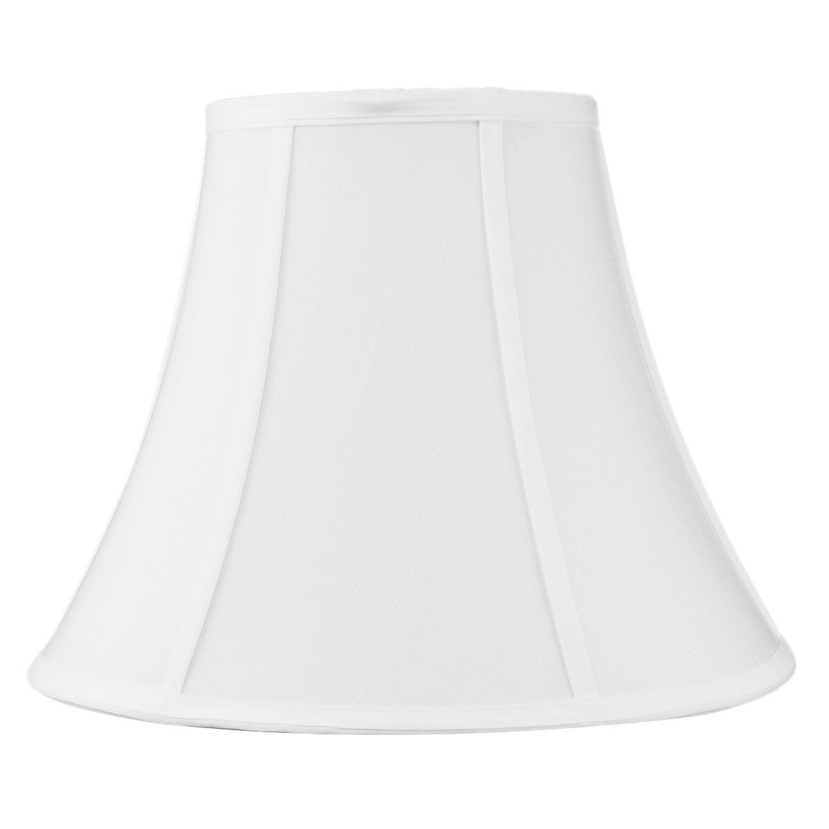 White Bell 14"W x 11"H Shantung Lampshade From LampsUSA