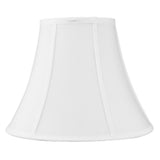 White Bell 14"W x 11"H Shantung Lampshade From LampsUSA