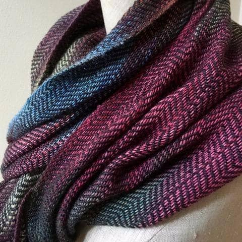Cabito Wool Color Pool Woven Scarf Pattern from Darn Good Yarn