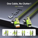 xCool Cable Monster 4-in-1 100W USB-C Charging Cable with Interchangeable Connectors from Cool Gadget