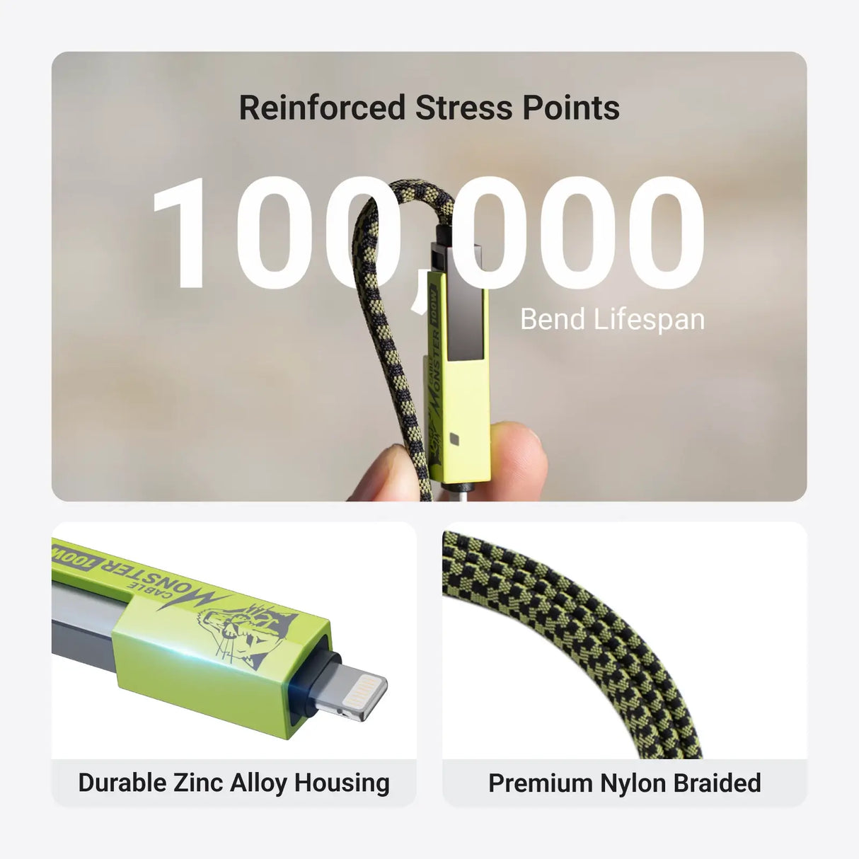 xCool Cable Monster 4-in-1 100W USB-C Charging Cable with Interchangeable Connectors from Cool Gadget