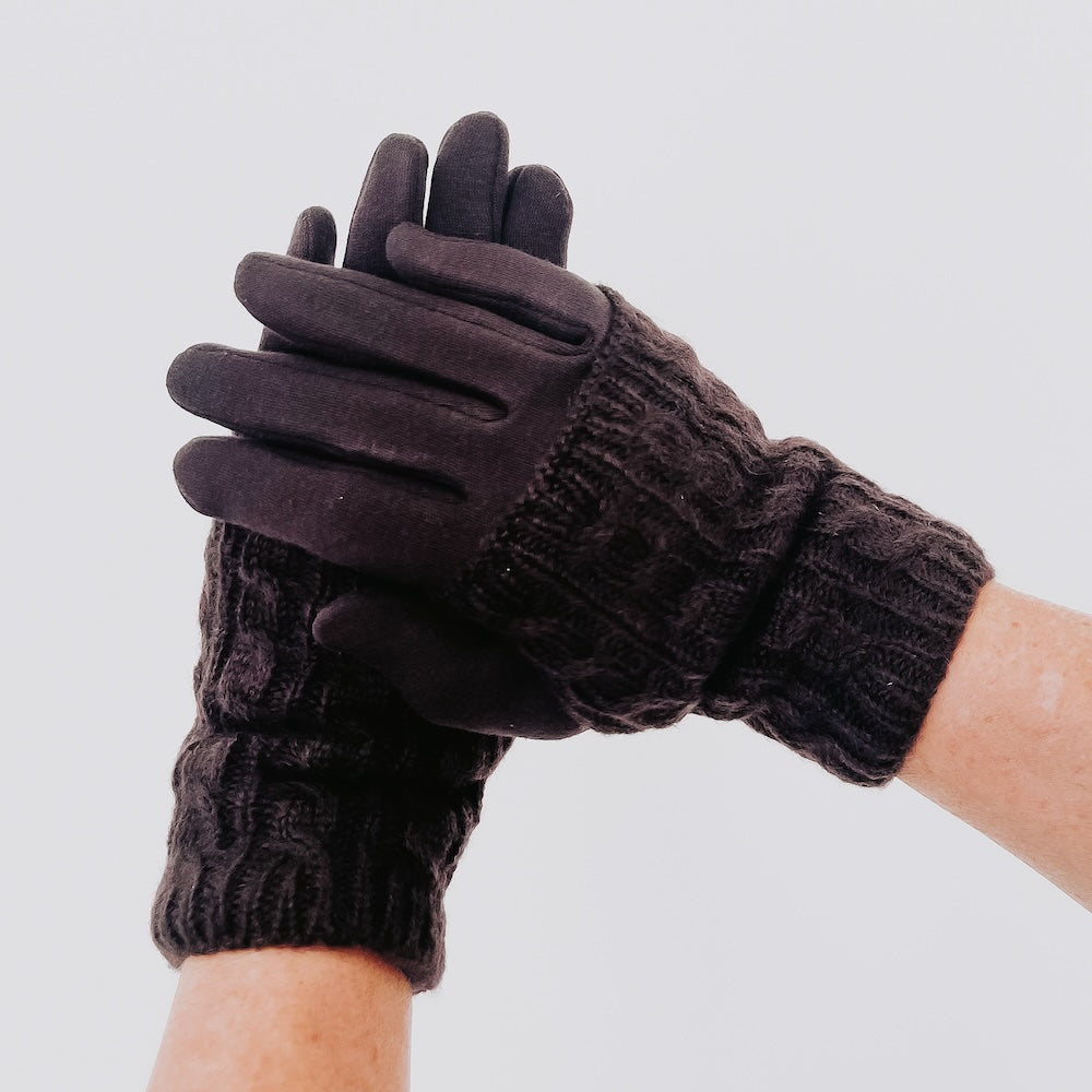3 in 1 Cable Knit Gloves from Pretty Simple