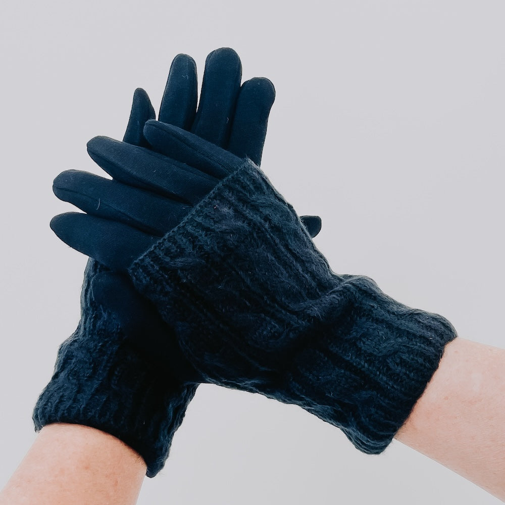 3 in 1 Cable Knit Gloves from Pretty Simple