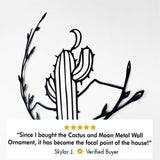 Cactus and Moon Metal Wall Decor from VITAHOME DESIGN LLC