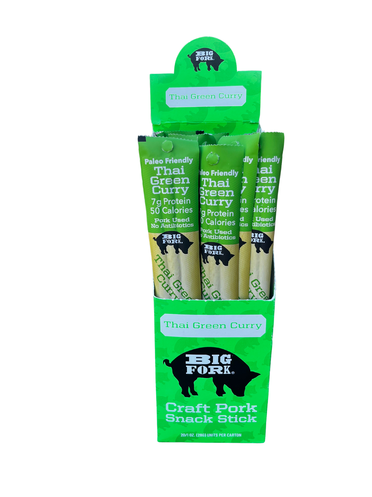 Craft Pork Snack Sticks - One Case (20 sticks) from Big Fork Brands