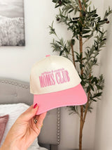 'Caffeine & Cocktails Moms Club' 3D Embroidered Snapback Trucker Hat from United Monograms