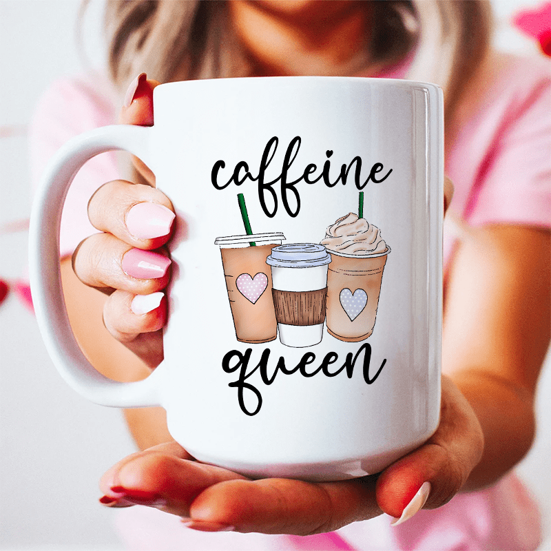 Caffeine Queen Ceramic Mug 15 oz from Peachy Sunday