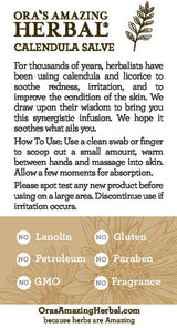 Calendula Salve, Coconut Free Salve with Licorice Root from Ora's Amazing Herbal