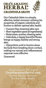 Calendula Salve, Coconut Free Salve with Licorice Root from Ora's Amazing Herbal