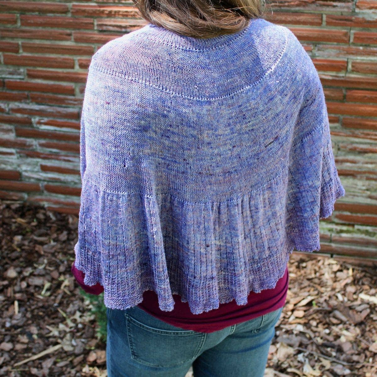 Calico Scallop Shawl Knitting Pattern from Darn Good Yarn