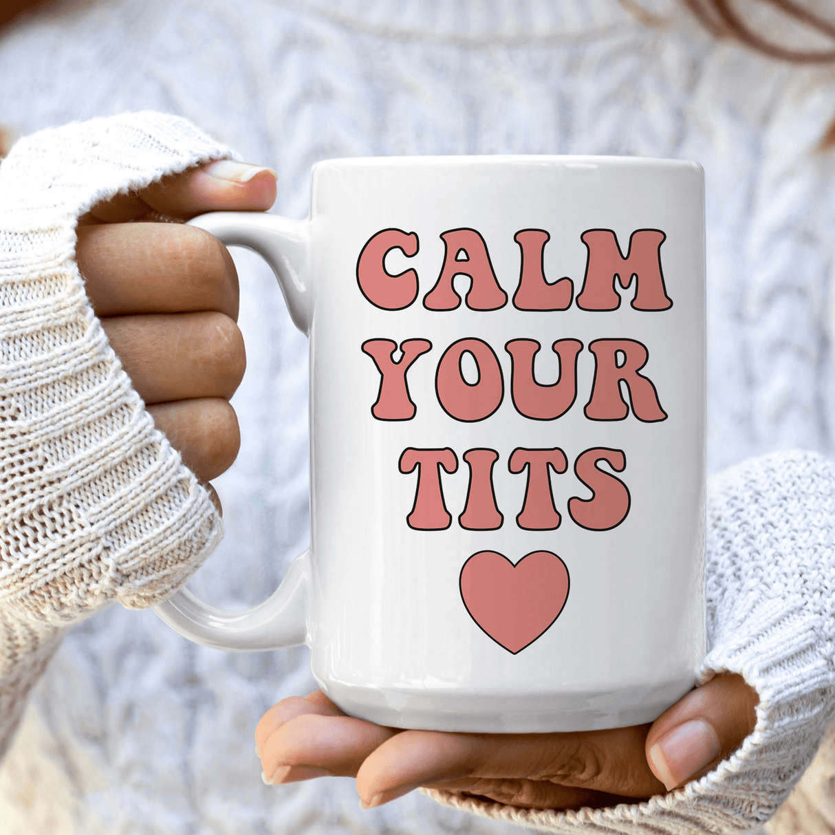 Calm Down Ceramic Mug 15 oz from Peachy Sunday
