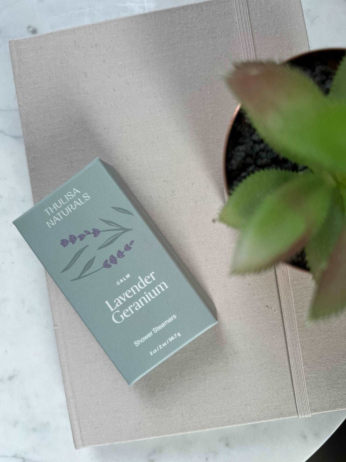 Calm Lavender Geranium Shower Steamers -2 Pack from Thulisa Naturals