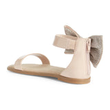 Miss Cambelle Crystal Bow Sandal in Blush Patent - Kids From Yosi Samra