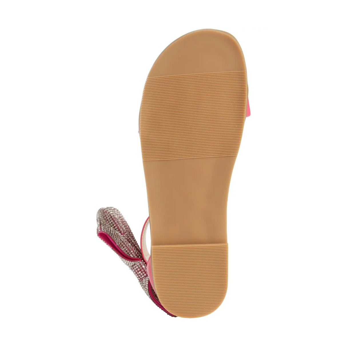 Miss Cambelle Crystal Bow Sandal in Hot Pink Patent - Kids From Yosi Samra