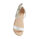 Miss Cambelle Crystal Bow Sandal in Silver - Kids from Yosi Samra